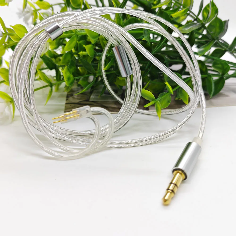 Cavo per auricolari Milo 2,5/3,5/4,4 mm MMCX/0,78 2 pin/QDC rame placcato argento Sostituisci il cavo bilanciato di aggiornamento