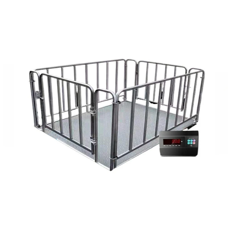 

Ground scale 0-3 tons factory household electronic scale, wireless 5 tons small ground scale, with fence weighing pig and cow