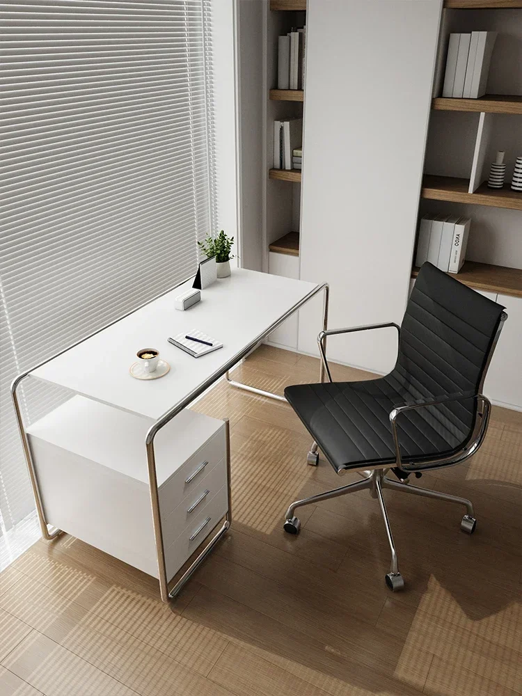 desk office S285 Desk simple stainless steel computer desk modern designer plate table