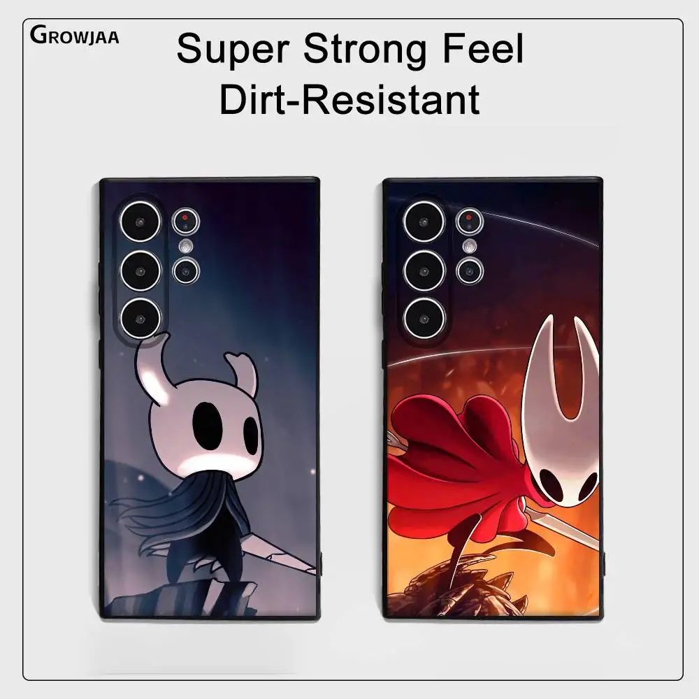 Jogo h-hueca cavaleiro caso de telefone para samsung galaxy s25 s24 s22 s23 ultra s21 s20 plus 5g fosco antiderrapante capa completa caso macio