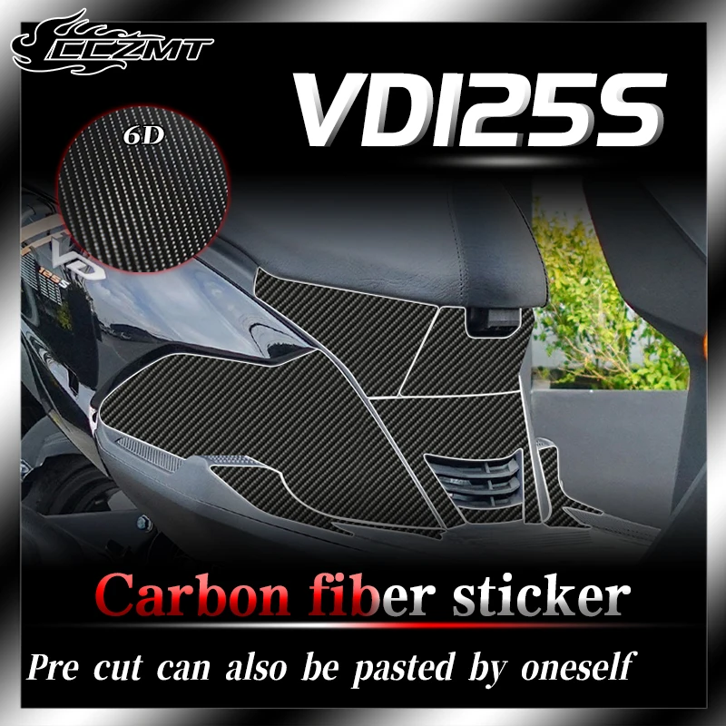 

For Haojue VD125S sticker 6D carbon fiber protective sticker full body decal film waterproof scratch resistant accessories