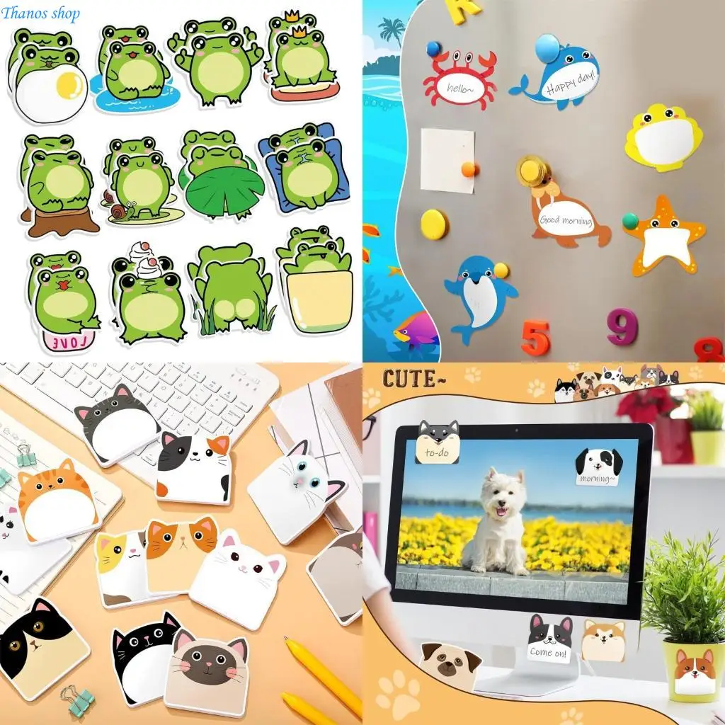 Cartoon Notes Paper 360 Sheets Adhesive Notes Small Notepads Pocket Memo Pad Reminder on Notebook Planner Computer X37A