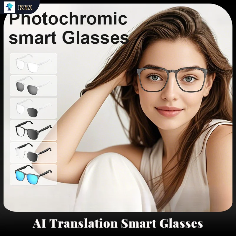 

Умные очки с переводным искусственным интеллектом, фотохромные линзы, Bluetooth, функция потоковой передачи музыки, вызов, многофункциональные очки для вождения