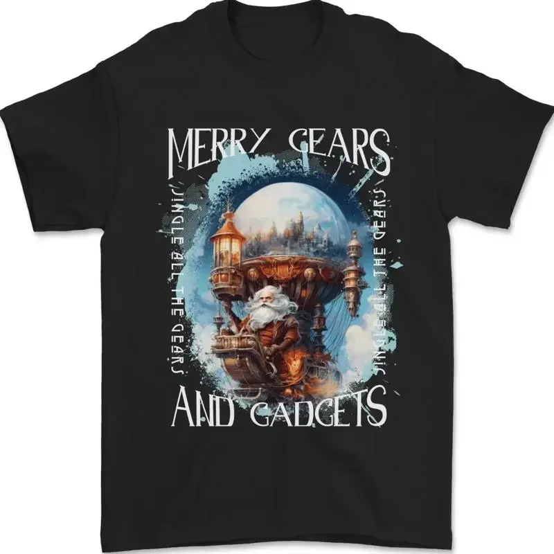 Frohe Gears Steampunk Weihnachten Weihnachtsmann Herren 100% Baumwolle T shirt