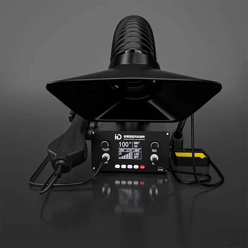 LY-TBK D301 3 في 1 مكواة لحام بدرجة حرارة ثابتة مدمجة في ممتص التدخين لتنقية الدخان مع مصباح LED 150 وات #4