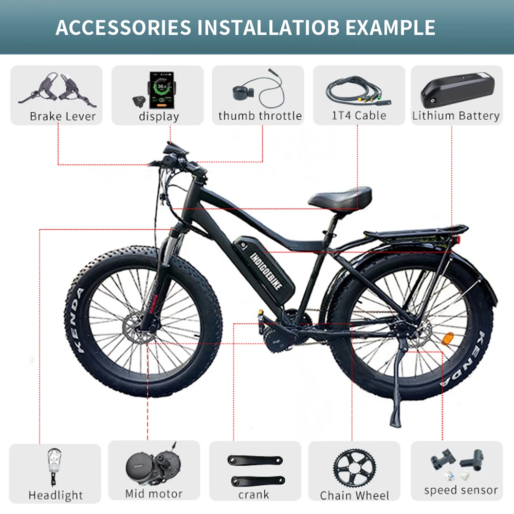 BAFANG 500W 48V BBS02B BBS02 Mid Drive Ebike Motor Kit Electric Bike Conversion Kit Electric Bike Motor Electric Engines 500W