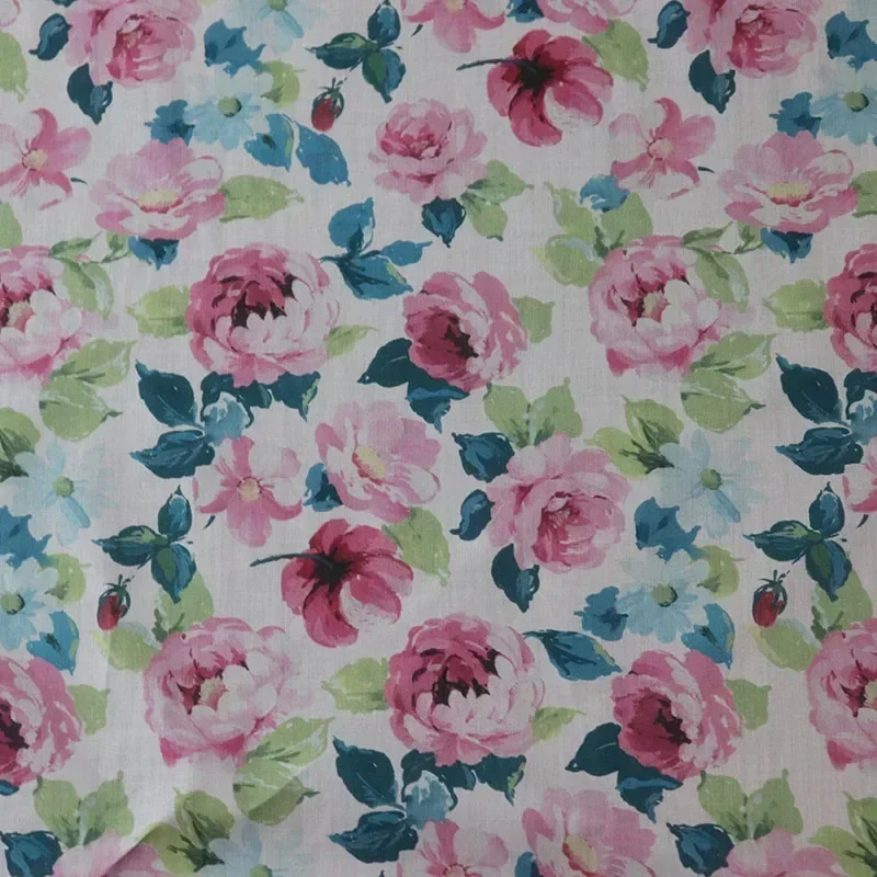 80STissun free cotton poplin fabric for sewing cloth dresses for children, babies, DIY handmade stitching rice for skirts2024