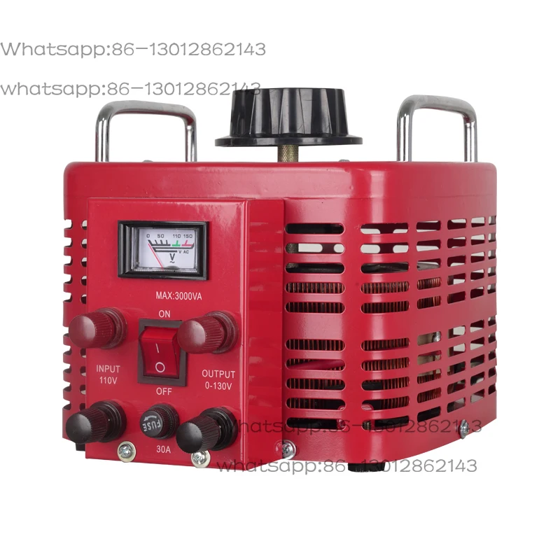 

TDGC-3KVA Регулируемый переменный трансформатор 110 В, однофазный ручной регулятор напряжения со контактом указателя