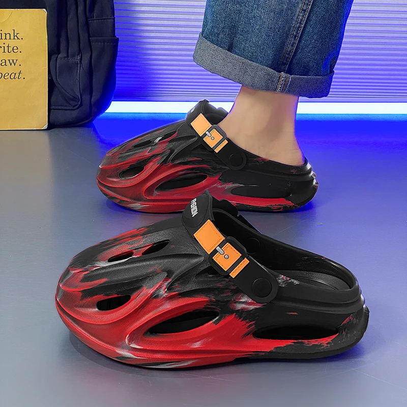 Men's 2025 New Summer Outer Wear Sports Non-Slip Anti-Odor Thick-Soled Beach Two-Wear Sandals and Slippers - view 3
