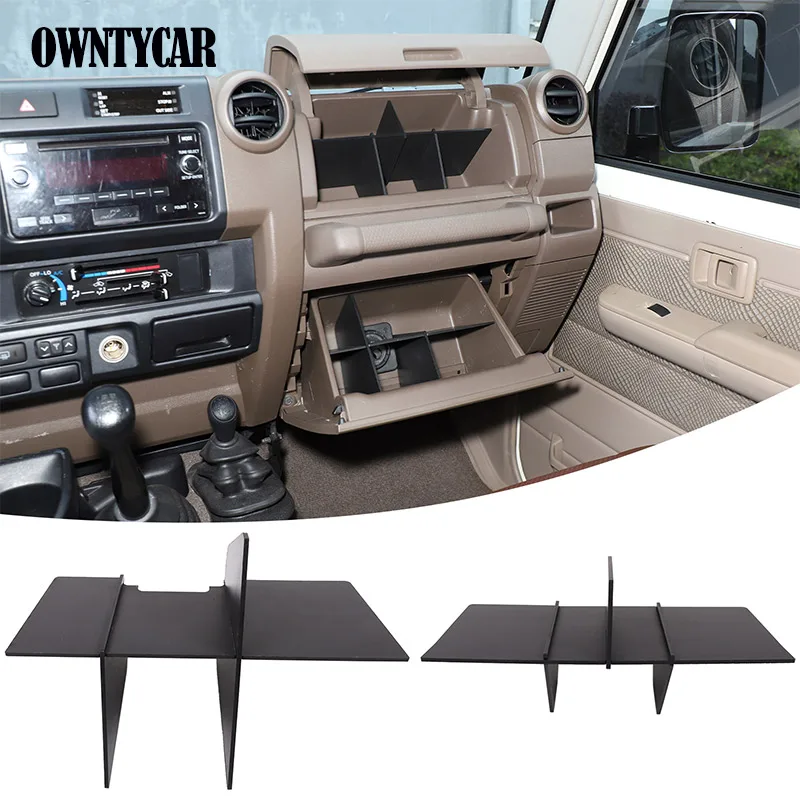 

For Toyota LC71 LC76 LC79 2009+ Front Passenger Dashboard Storage Box Partition Glove Box Partition Car Interior Accessories