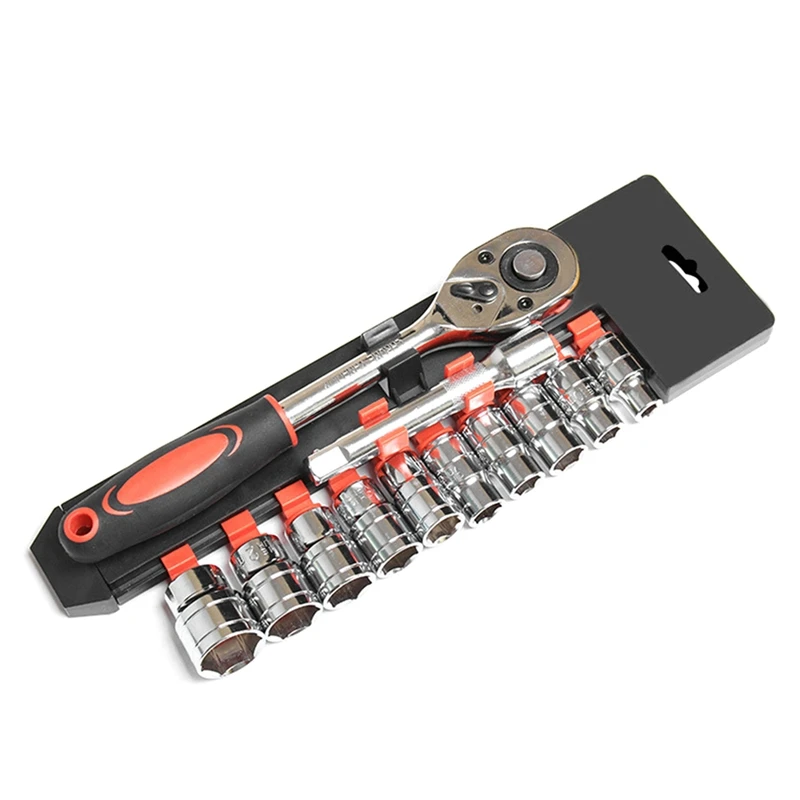 

12-Piece Set Ratchet Quick Socket Wrench Car Car-Mounted Hardware Box Combination Multifunctional