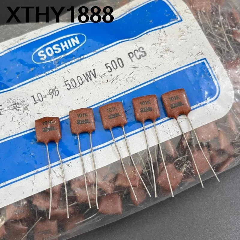 10PCS SOSHIN 100PF 500V 101K Copper Fever Audio Silver Mica Capacitor
