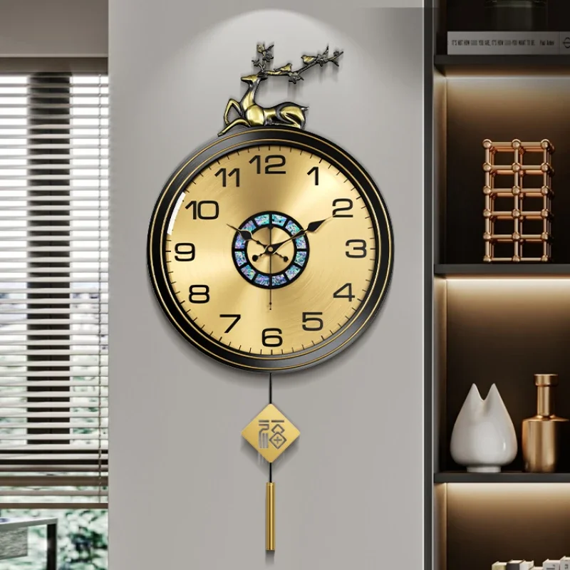 Modern Silent Non Ticking Wall Clock Elegant Round Decorative Living Room Home Office Bedroom Quartz Movement Battery Operated