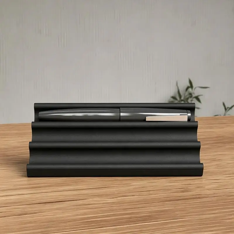 3D Printed Modern Minimalism Three Floors Black Pen Stand Office Desk Organizer Creative Gift
