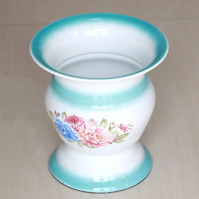 Enameled Urinal for Adults Thickened Version with Cover Traditional Design High-legged Women's Style Home Use Urinal Basin