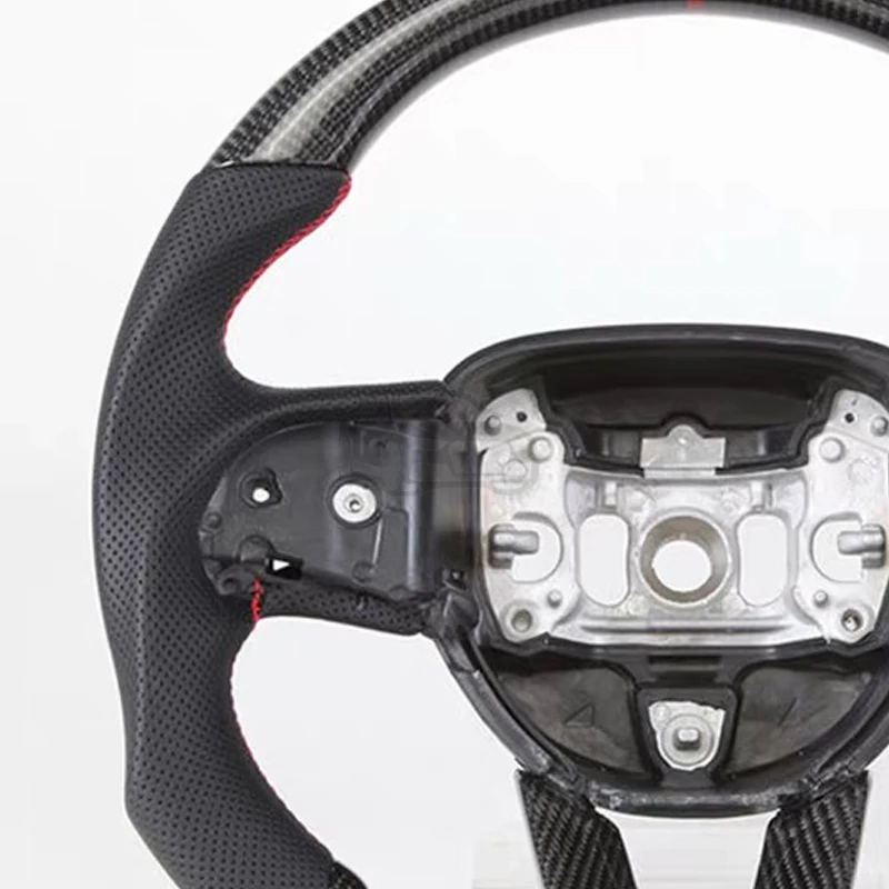 Рулевое колесо из настоящего углеродного волокна для Dodge Challenger/Charger SRT Hellcat 2015-2022, изготовленное на заказ, с ручкой из алькантары на заказ