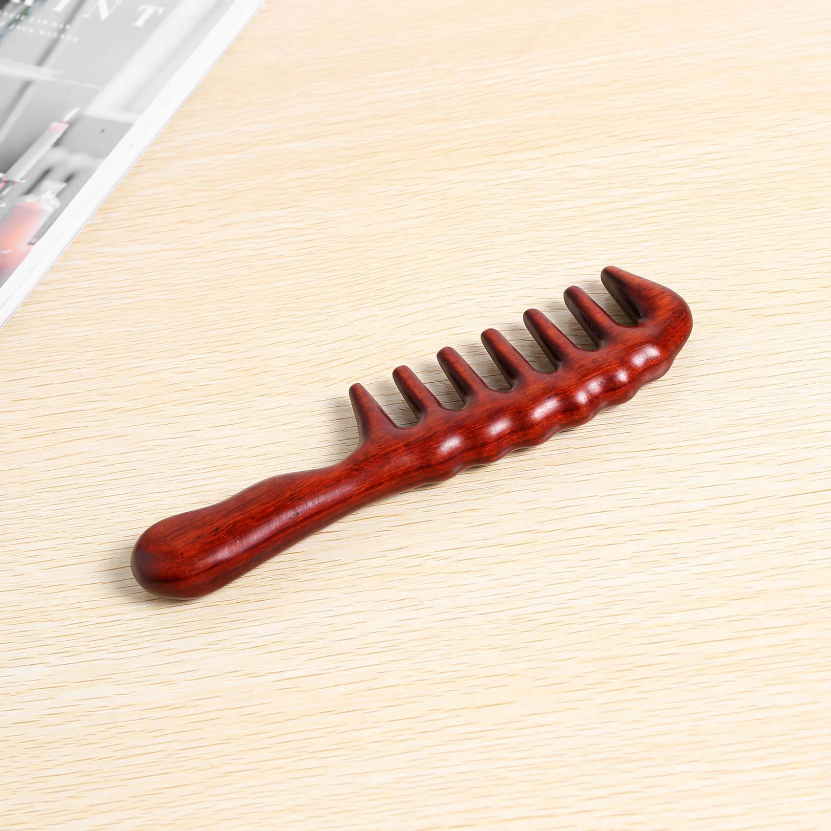 YCOC-Hair Comb For Detangling - Wide Tooth Wood Comb For Curly Hair - No Static Natural Wooden Sandalwood Comb