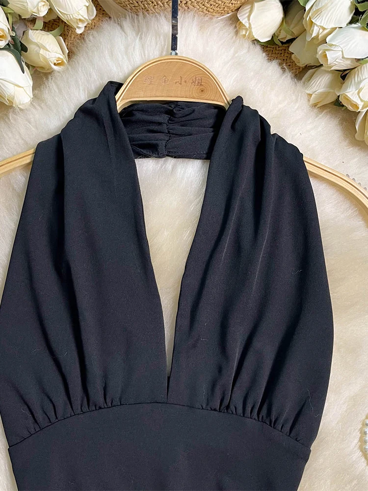 Top corto gótico negro para mujer, camisola Vintage con hombros descubiertos, corsé en V oscuro, Top Y2k, chaleco Sexy, camiseta sin mangas, ropa coqueta de los años 2000 para verano