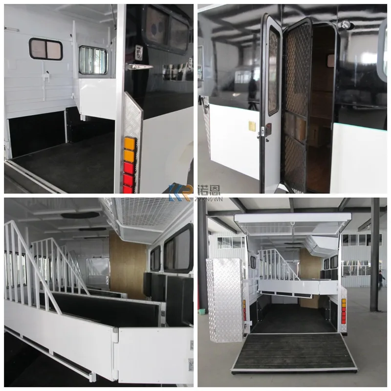 Customizable Gooseneck 3 Horse Trailer Australian Standard Horse Float Trailer Camper Truck with Door Horse Carts for Sale