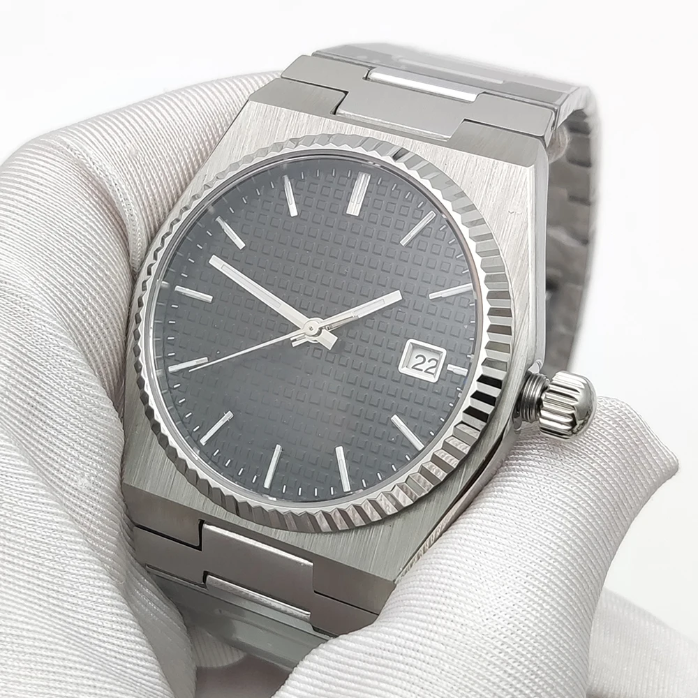Men's 40mm Sapphire Glass Automatic NH35 Aseptic Dial Automatic Date Brushed Waterproof Case Watch - Image 3