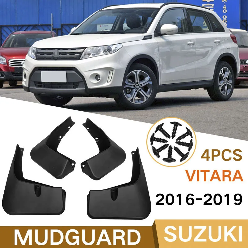 

For Suzuki VITARA 16-19 Car Molded Mud Flaps Splash Guards Mudguards Front Rear Styling Front Rear Wheel Accessories