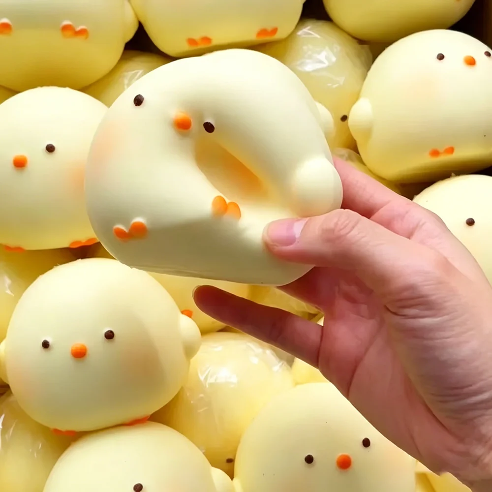 Cute Giant Chick Squishy Toy Slow-Rising Stress Relief Sensory Fidget Toy Best Gifts For Friends Family