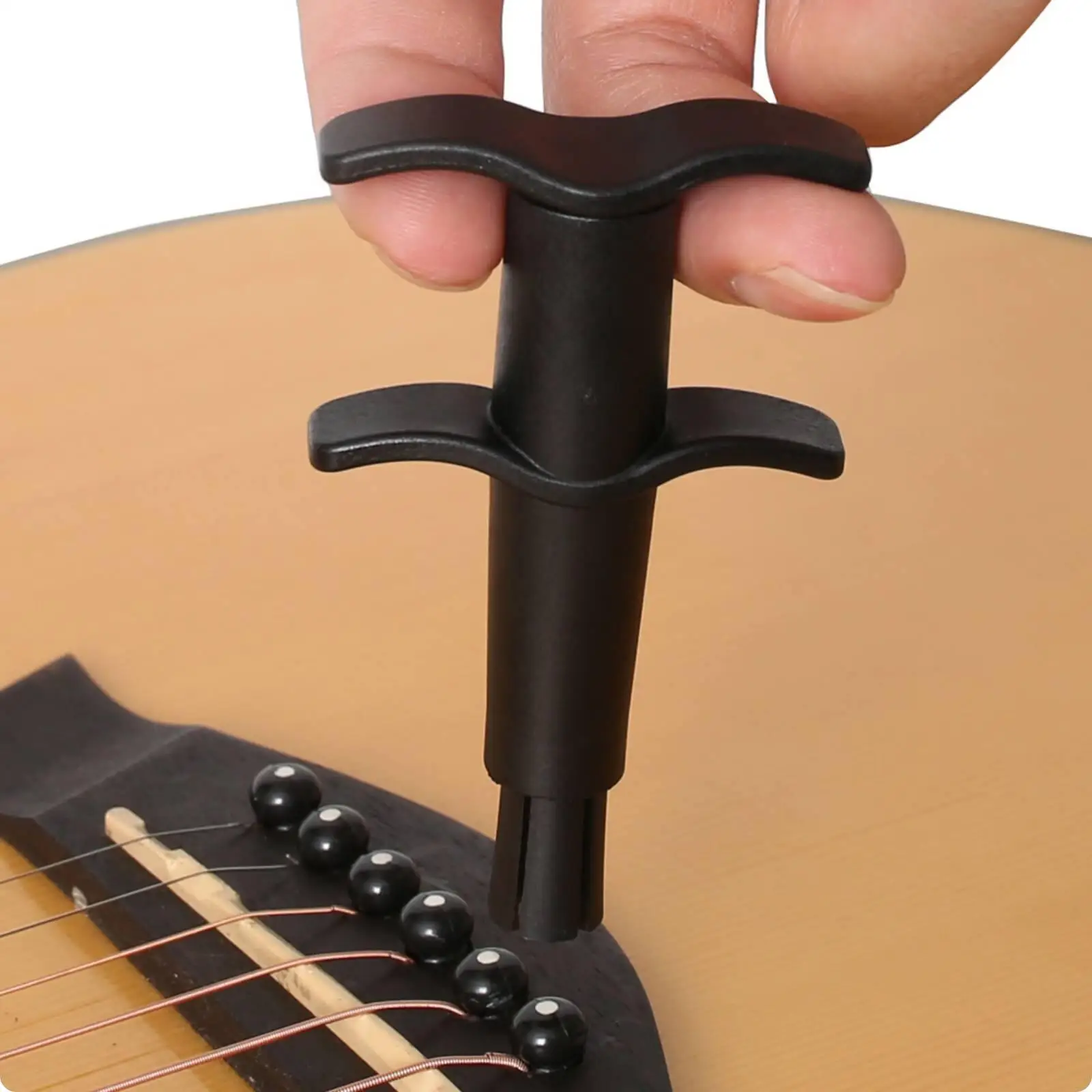 Plastic Guitar String Winding Remover Bridge Pin Extractor Tool for Acoustic Guitar Maintenance Accessory
