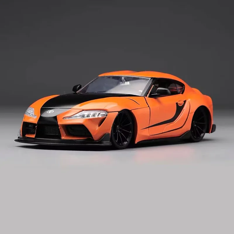 1:32 TOYOTA GR SUPRA Alloy Sports Car Model Diecast Metal Racing Vehicles Car Model Simulation Sound and Light Children Toy Gift