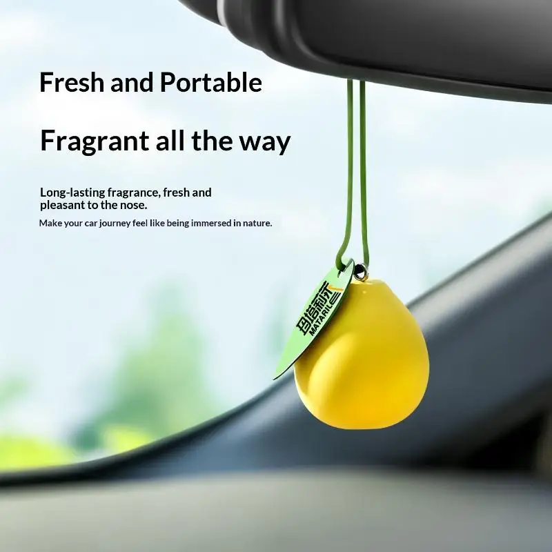 Pomelo Shape Fragrance Diffuser Pendant Long Lasting Natural Essential Oil Scent Portable Hanging Freshener for Car Bag