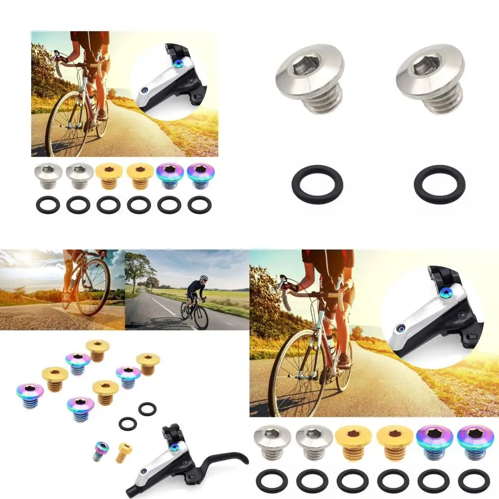 

Y1UC 1pair Bike Front Fork Repair Cover Base Bicycles Brake Cylinders Head Screws