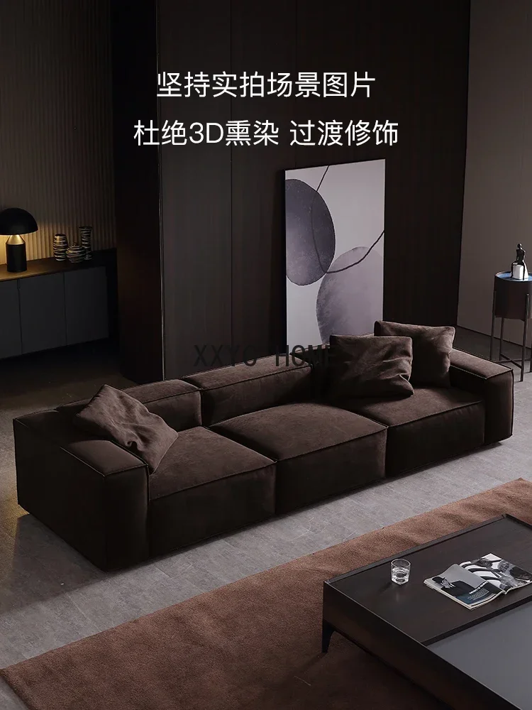 Tofu Block Sofa Straight Row Living Room Minimalist Square Module Sofa