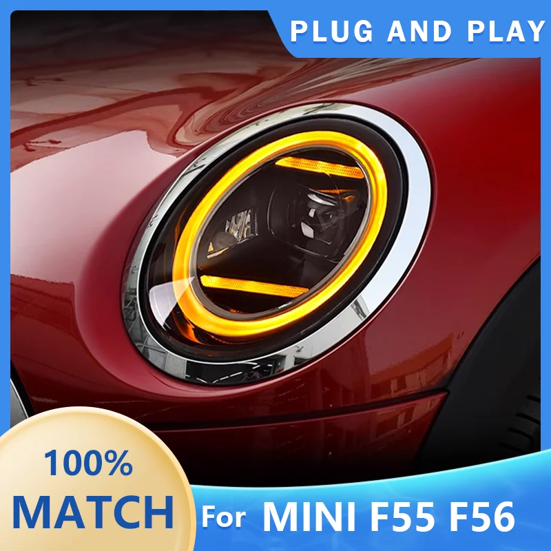 

For BMW Mini Cooper F55 F56 LED Headlights 2014-2022 LED DRL Dynamic turn signal Full LED Projector Lens Car Headlamp Assembly