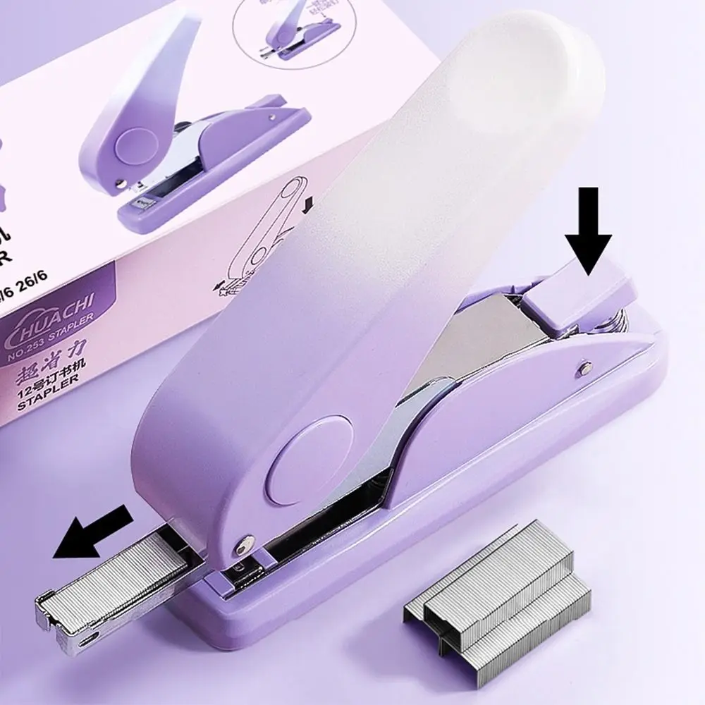 Multifunction Labor-Saving Stapler Metal Up To 25 Pages Hand Operated Staple Portable Anti-slip Desk Stapler Office School Use