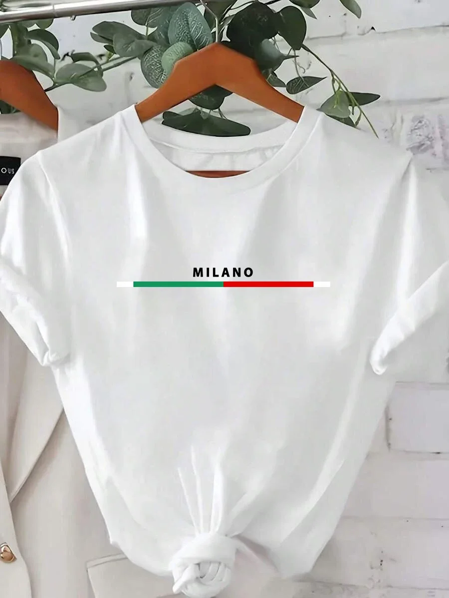 Hot Sales Womens T-shirt Daily Cotton Casual O-Neck Short Sleeve Outdoor Sports Jogging Woman Clothes Summer Harajuku Tees Tops