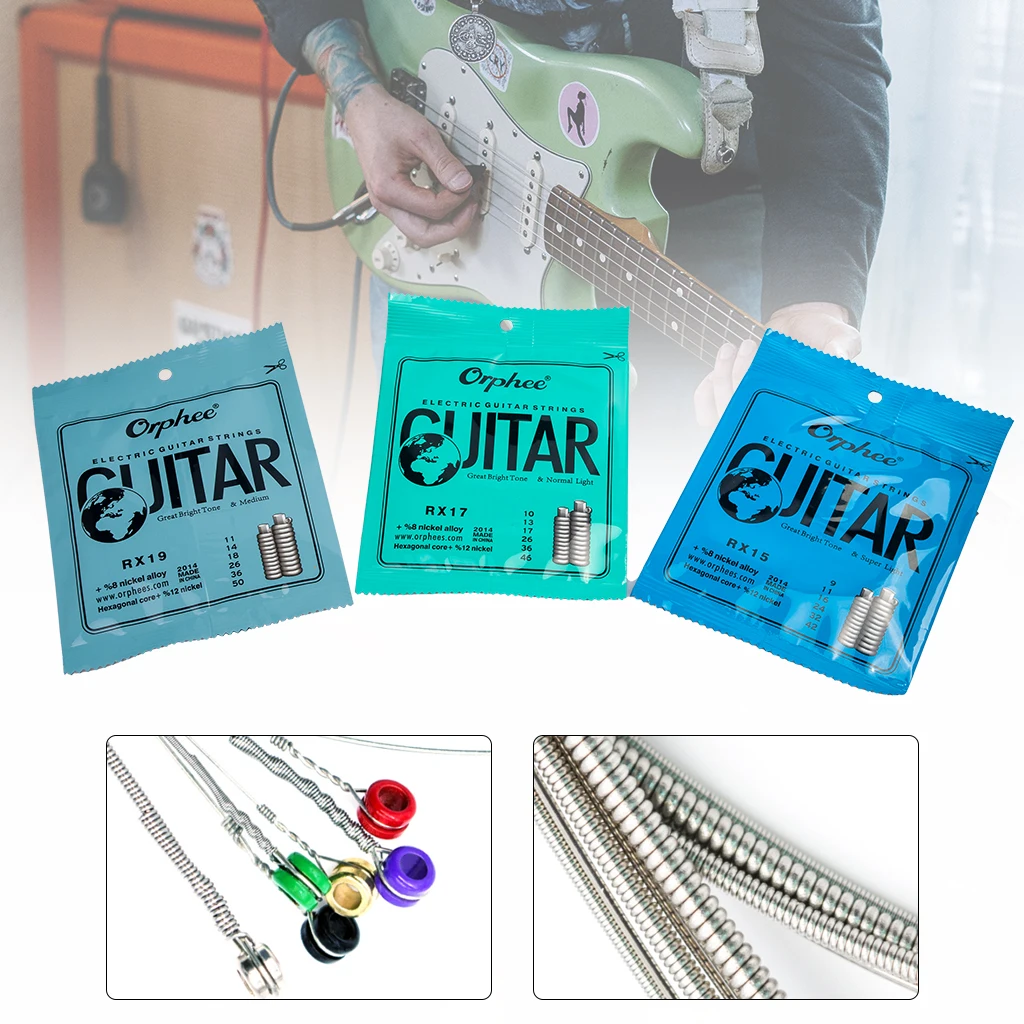 

Orphee Practiced Nickel Plated Steel Guitar Strings For Electric Guitar With Original Retail Package Gitar Strings Accessories