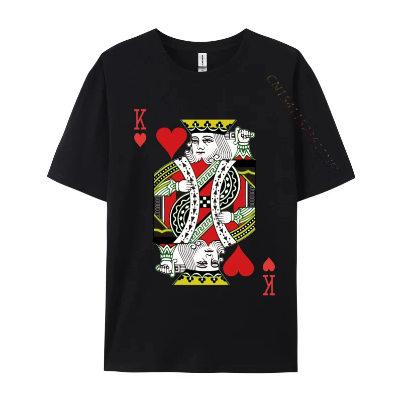 King Of Hearts Casino Halloween Costume Cards Poker Card Group Tshirts Casual Newest Men's ostern Day Tops Shirts Casual