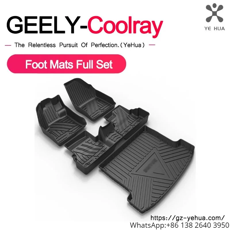 

Geely Coolray 2020-2021 Floor Mat Car All-Weather Tpe Waterproof Fishing Foot Mats Black Full Set Trim Auto Accessories