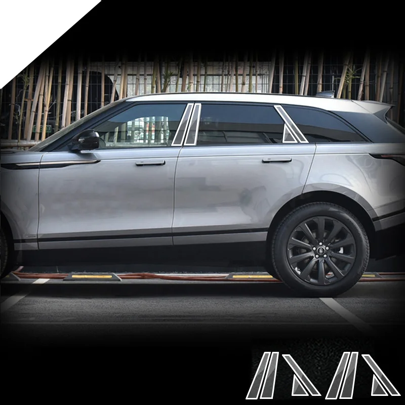 

For Land Rover Range Rover Velar 18-23 TPU Transparent Film Exterior Windows BC Center Pillar Strips Car Sticker Car Accessories