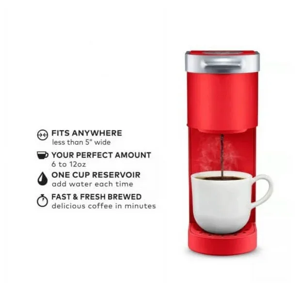 K-Mini Single Serve K-Cup Pod Coffee Maker, Poppy Red