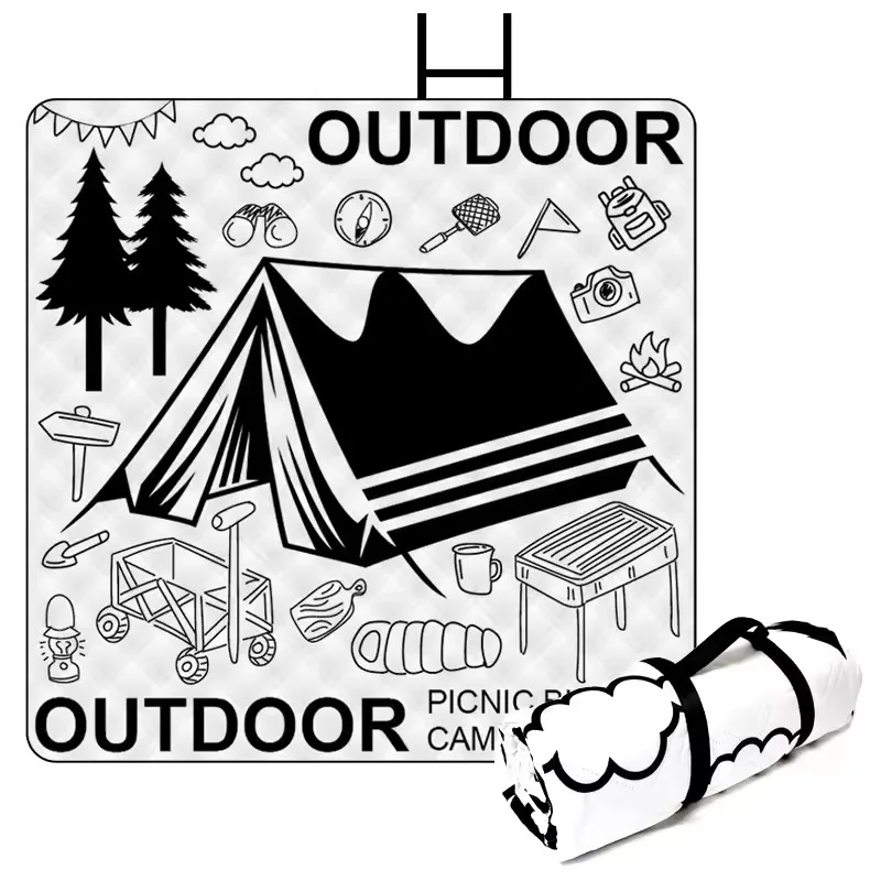 

200CMx200CM Outdoor Camp Pads Washable Picnic Thickness Waterproof Beach Mat Printing Blanket Tent Grassland Sleeping Mattress