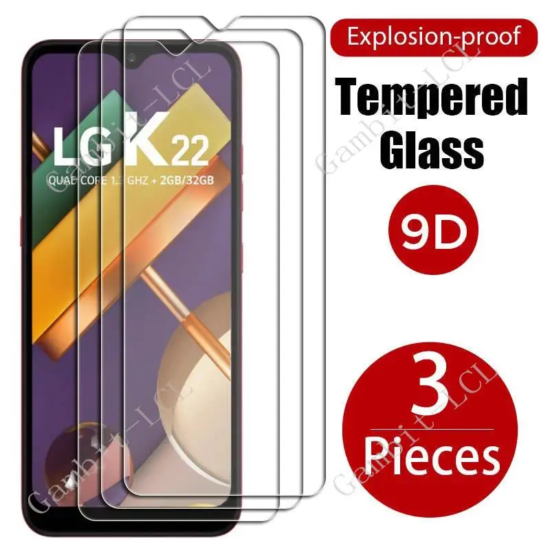 3PCS Tempered Glass For LG K22 6.2