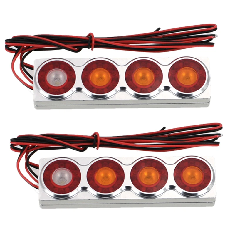 LED Simulation Metal Angel Eye Tail Light for 1/14 Tamiya RC Truck Car Man Scania 620 3363 56352 Diy Parts Toys