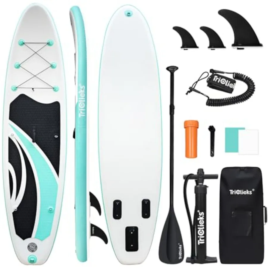 Inflatable Stand Up Paddle Board 10ft for adults, PVC drop-stitch material, blue, ultra-stable and lightweight with complete ki
