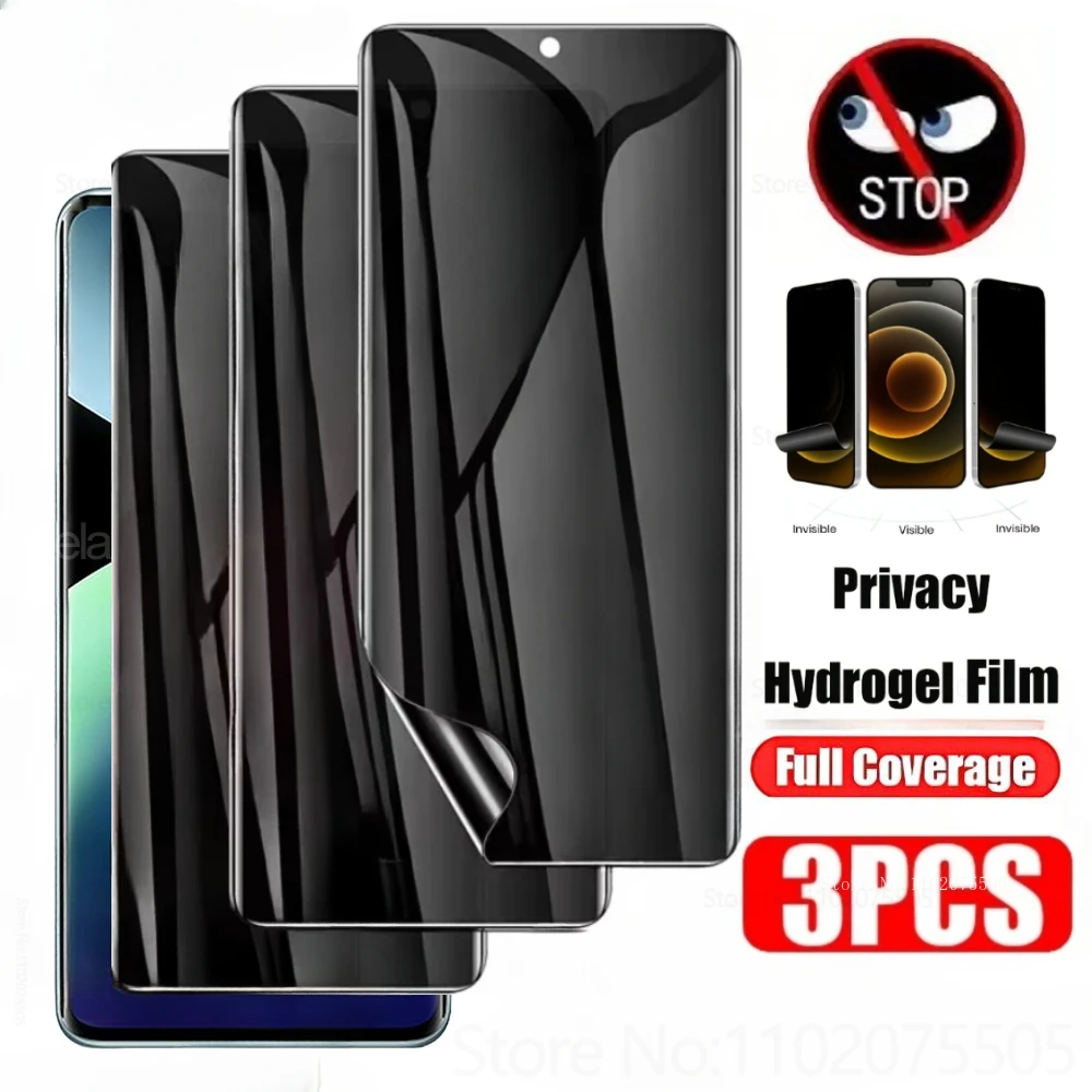 

3Pcs Privacy Hydrogel Film For Redmi Note 14 13 12 11 Pro Plus 5G 12S 11S 10S 9S Screen Protector For Redmi 14C 13C 12 5G 10C 9C