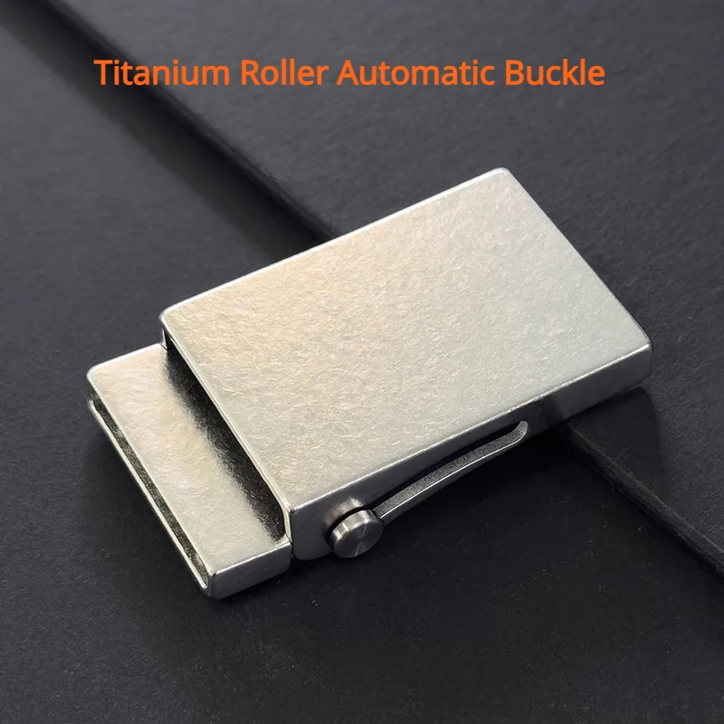 3.5/3.8cm Titanium Automatic Roller Buckle For Men Business Casual Anti-Allergy Lightweight Metal High-End Trendy Belt Buckle