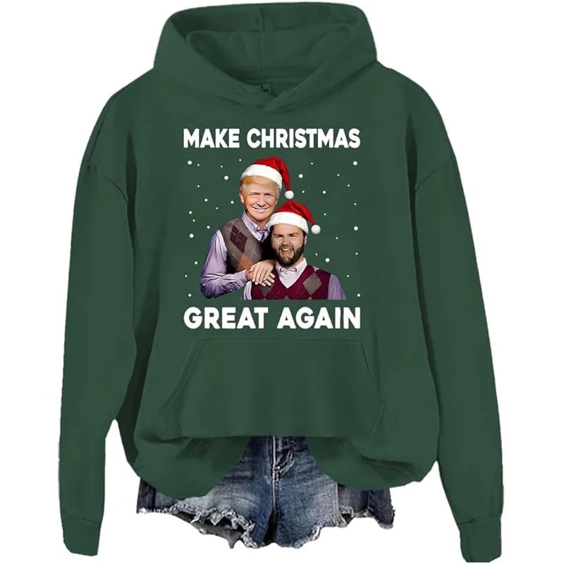 Make Christmas Great again long sleeve funny shirt hoodie