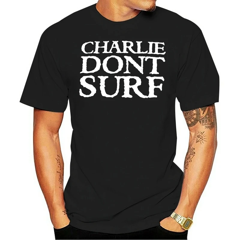 VTG 90s Charles Manson t-shirt Guns 'N Roses Charlie Don't Surf - reprint tshirt