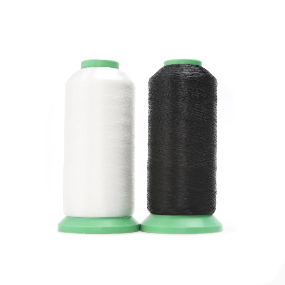 Amo Crystal Clear Nylon Invisible Thread Stitching For Lightweight Fabrics Transparent Thin String 0.12mm 6600M White and Black