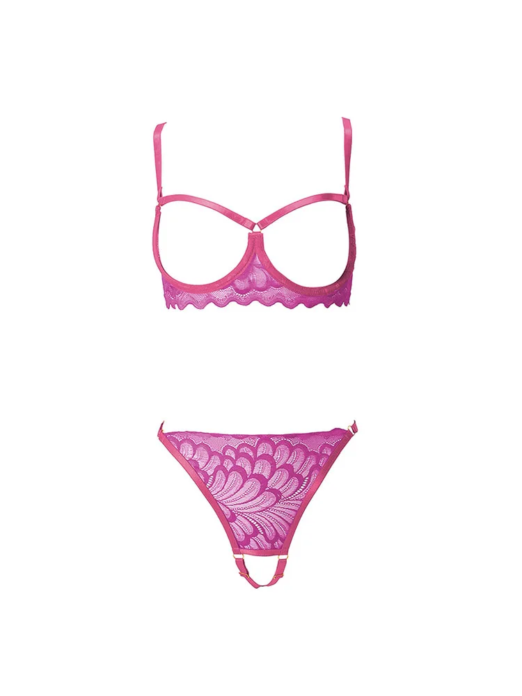 Hot sexy open kruis kanten ondergoed vrouwen sexy lingerie borst-bar bh set romantiek geheime lingerie volwassenen porno game set