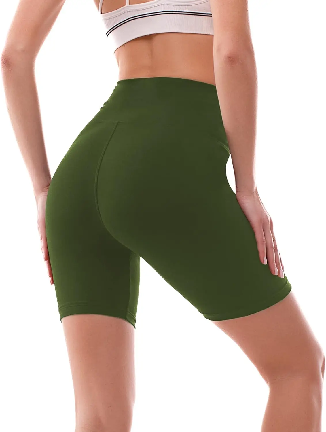 

High Waisted Biker Shorts for Women-6 Workout Gym Running Yoga Shorts Yoga mat Alo yoga original